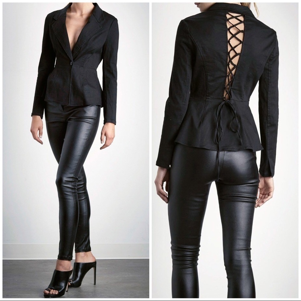 NWT SHILLA The Label DESIRE Lace Back Blazer XS​​​​​​